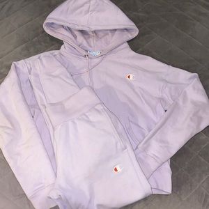 Lavender Champion Sweat Suit Set